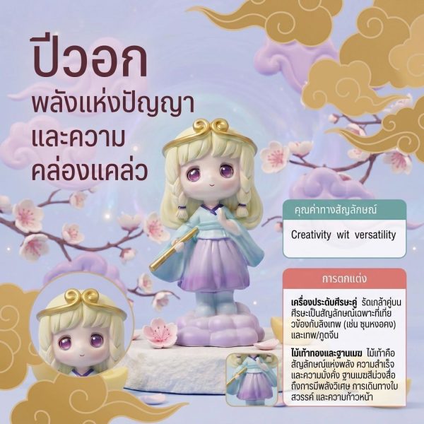 โมเดลฟิกเกอร์ เสริมมงคล เทพธิดา 12นักษัตร ( ปีวอก ) โชคลาภ เสริมเงินทอง ของขวัญวันเกิด ของสะสม