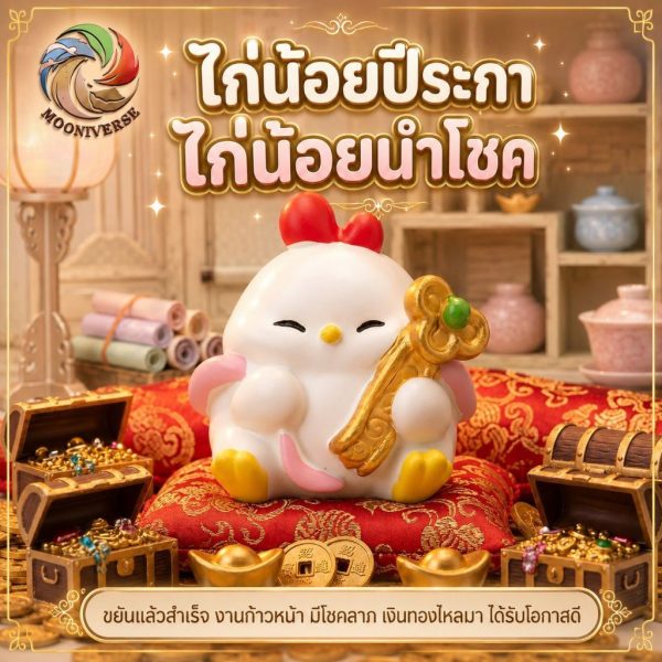 ฟิกเกอร์ ไก่น้อยปีระกา ถือคทาทองมงคล โมเดล นักษัตร เสริมโชคลาภ เรียกทรัพย์ Art Toy ของเล่น