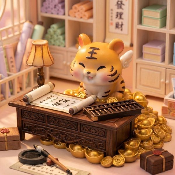 ฟิกเกอร์ เสือน้อยปีขาล เสือทองมงคล โมเดล นักษัตร เสริมโชคลาภ เสริมอำนาจ บารมี Art Toy ของเล่น