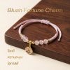 สร้อยข้อมือเชือกชมพู ด้ายสีชมพูมงคล + ก้อนเมฆมงคล "จี้ซวงสี่" ปรับขนาดได้ เสริมความรัก และเสริมความโชคดี