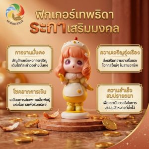 โมเดลฟิกเกอร์ เสริมมงคล เทพธิดา 12นักษัตร ( ปีระกา ) โชคลาภ เสริมเงินทอง ของขวัญวันเกิด ของสะสม