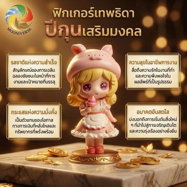 โมเดลฟิกเกอร์ เสริมมงคล เทพธิดา 12นักษัตร ( ปีกุน ) โชคลาภ เสริมเงินทอง ของขวัญวันเกิด ของสะสม