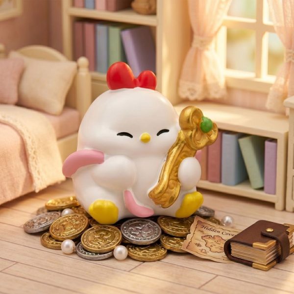 ฟิกเกอร์ ไก่น้อยปีระกา ถือคทาทองมงคล โมเดล นักษัตร เสริมโชคลาภ เรียกทรัพย์ Art Toy ของเล่น