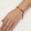 สร้อยข้อมือเชือกแดง ด้ายแดงมงคล + จี้ม้าโยก เสริมโชคลาภ ความก้าวหน้า ความสำเร็จ ปรับขนาดได้ สายมู น่ารัก
