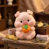 ฟิกเกอร์ หมูน้อยปีกุน ถือส้มมงคล โมเดล นักษัตร เสริมโชคลาภ เรียกทรัพย์ Art Toy ของเล่น