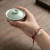 สร้อยข้อมือเชือกแดง ด้ายแดงมงคล + ด้าย 5 สี จี้หยกก้อนเมฆ เสริมโชคลาภ การเงิน ความสมดุล ฮวงจุ้ย ปรับขนาดได้ สายมู