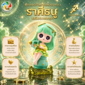 Art Toy โมเดลฟิกเกอร์ เจ้าหญิงแห่งดวงดาว ราศีธนู เสริมดวงชะตา การเงินการงานโชคลาภ ฐานคริสตัล ของขวัญ