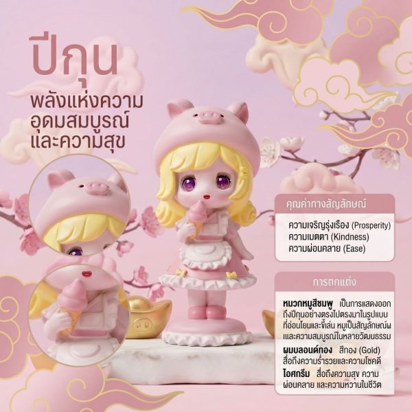 โมเดลฟิกเกอร์ เสริมมงคล เทพธิดา 12นักษัตร ( ปีกุน ) โชคลาภ เสริมเงินทอง ของขวัญวันเกิด ของสะสม