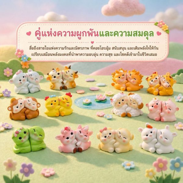 [ ยกกล่อง/Box Set ] 12 นักษัตร คู่หูมงคล ครบเซ็ต 12 ตัว ฟิกเกอร์ ของเล่น ของสะสม กล่องสุ่ม BlindBox