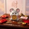 ฟิกเกอร์ หนูน้อยปีชวด ถือเหรียญทอง โมเดล นักษัตร เสริมโชคลาภ เรียกทรัพย์ Art Toy ของเล่น
