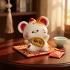 ฟิกเกอร์ หนูรับโชค ถือเหรียญมงคล นักษัตร ปีชวด ตกแต่งโต๊ะ เสริมโชคลาภ Art toy ของเล่น Mooniverse