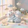 ฟิกเกอร์ หนูคู่รัก นักษัตรปีชวด โมเดล เสริมดวง ความรัก โชคลาภ แม่เหล็กดูดติดกัน ของเล่น Art Toy